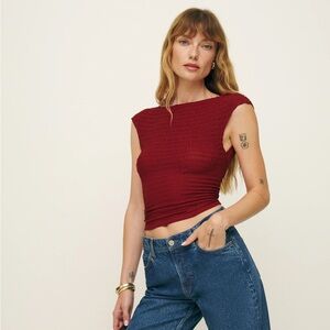 Reformation Darra Knit Top